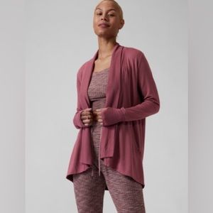 Athleta Pranayama Open Front Wrap in Tawny Rose Size Medium